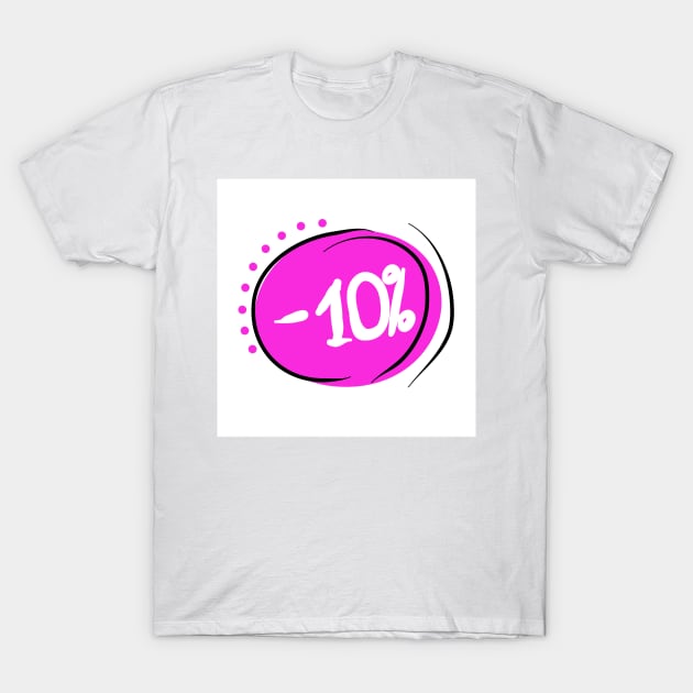 Discount 10%. Promotion, bonus, business, gift of price T-Shirt by grafinya